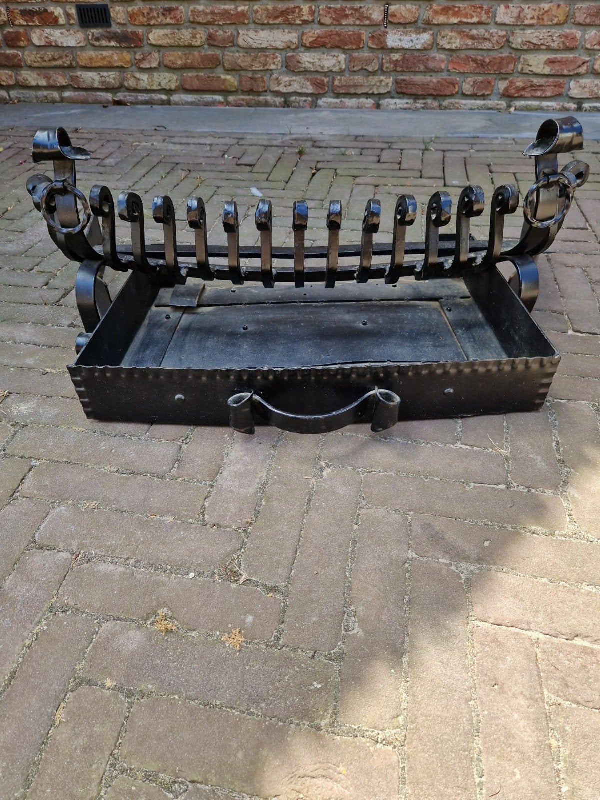 As lade + rek, Ophalen, Vrijstaande haard, Houthaard