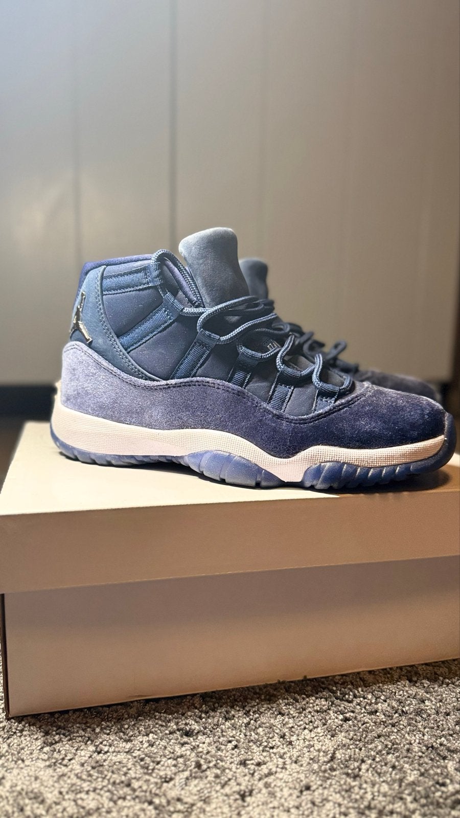 Air Jordan 11 Midnight Navy Dames Sneakers Maat 39, Verzenden, Blauw, Sneakers of Gympen, Zo goed als nieuw