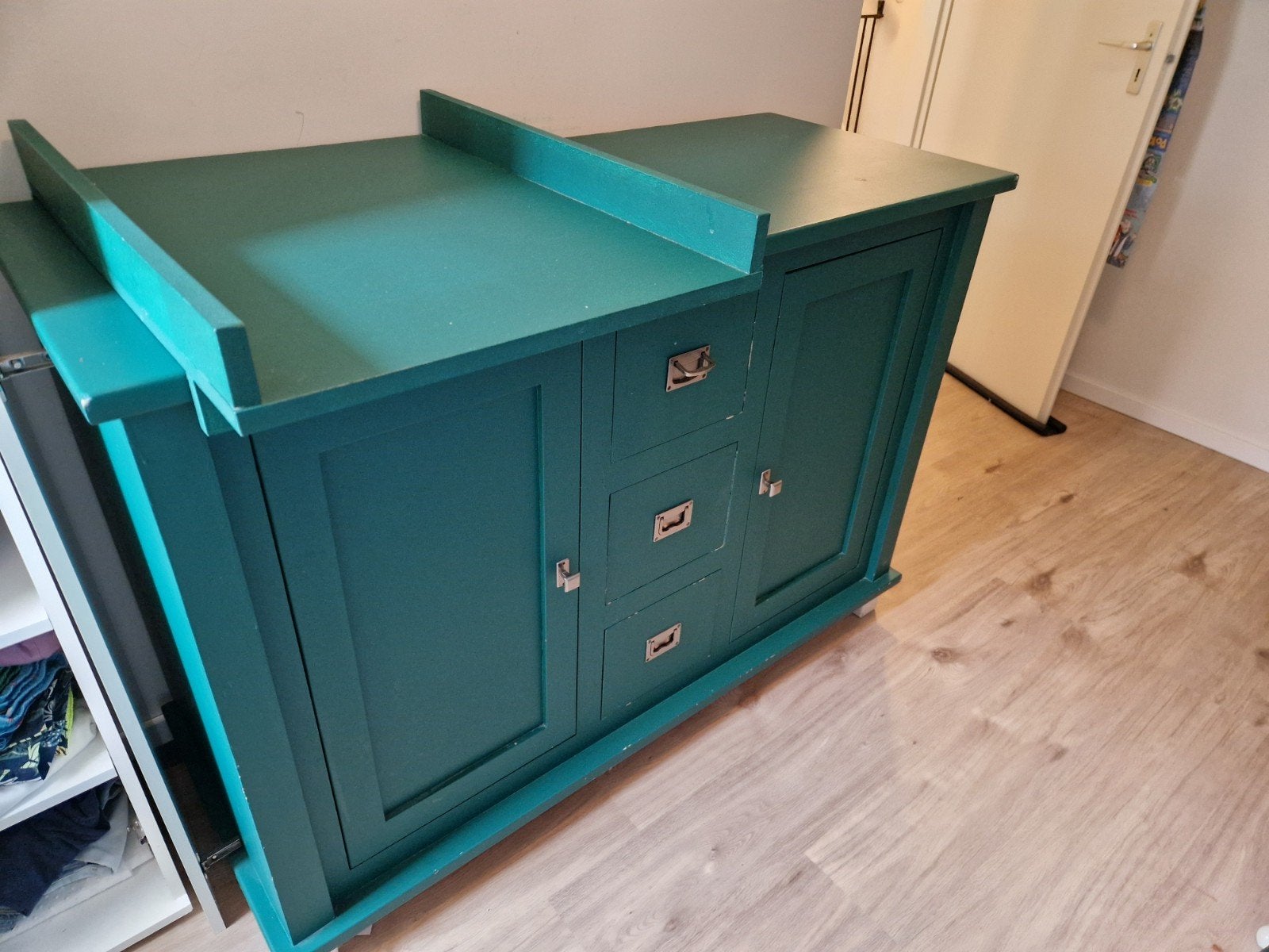 Commode met afneembare aankleedplank - Groen, Ophalen, Gebruikt, 50 tot 70 cm, 100 cm of meer