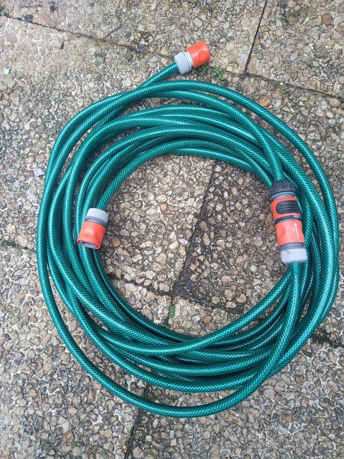 Tuinslang 13 meter met koppelingen, Tuin en Terras, Tuinslangen, Ophalen of Verzenden, Gebruikt, Tuinslang