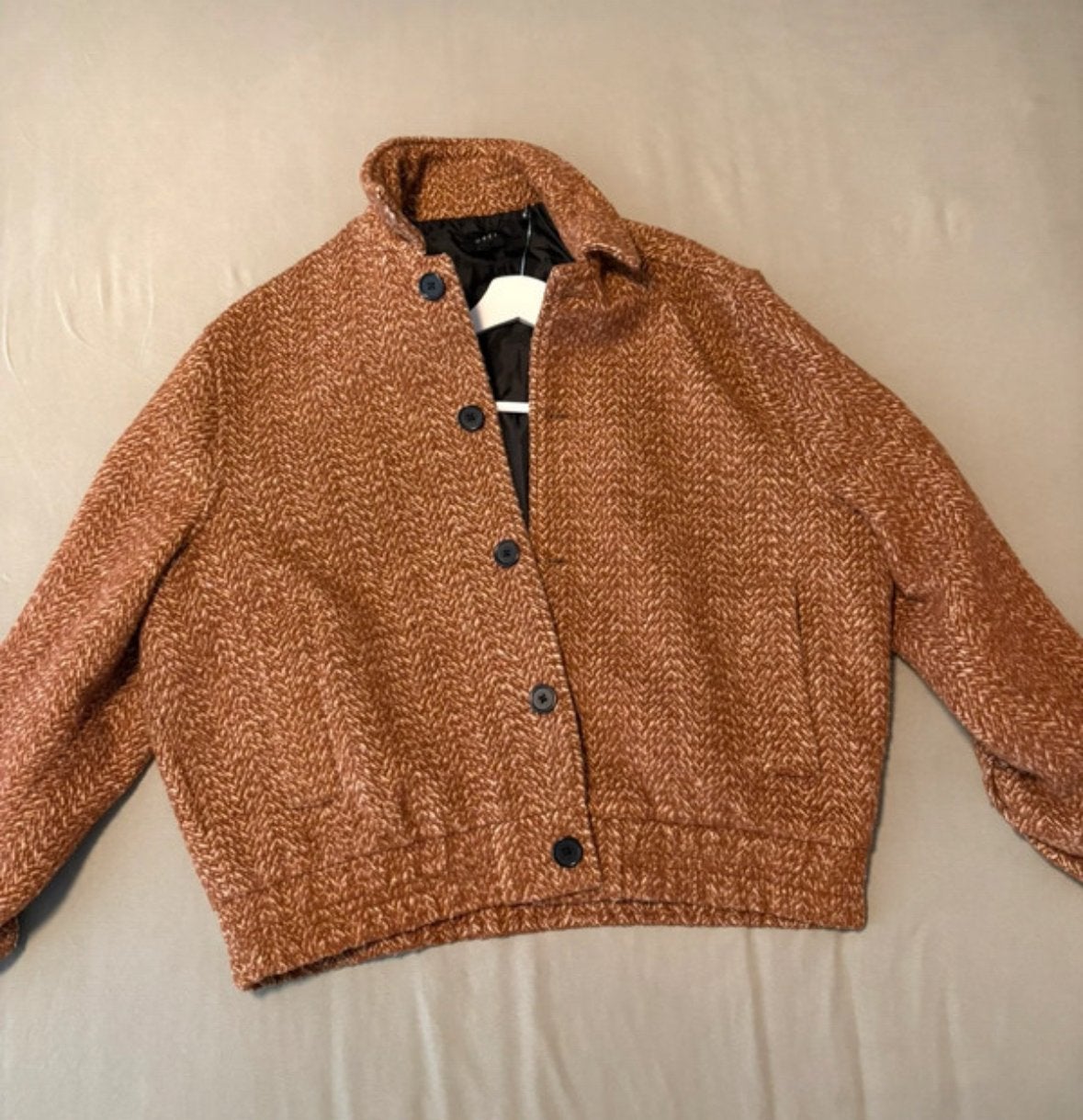 Obey jasje bruin/zwart maat L, Ophalen of Verzenden, Zo goed als nieuw, Maat 42/44 (L), Bruin