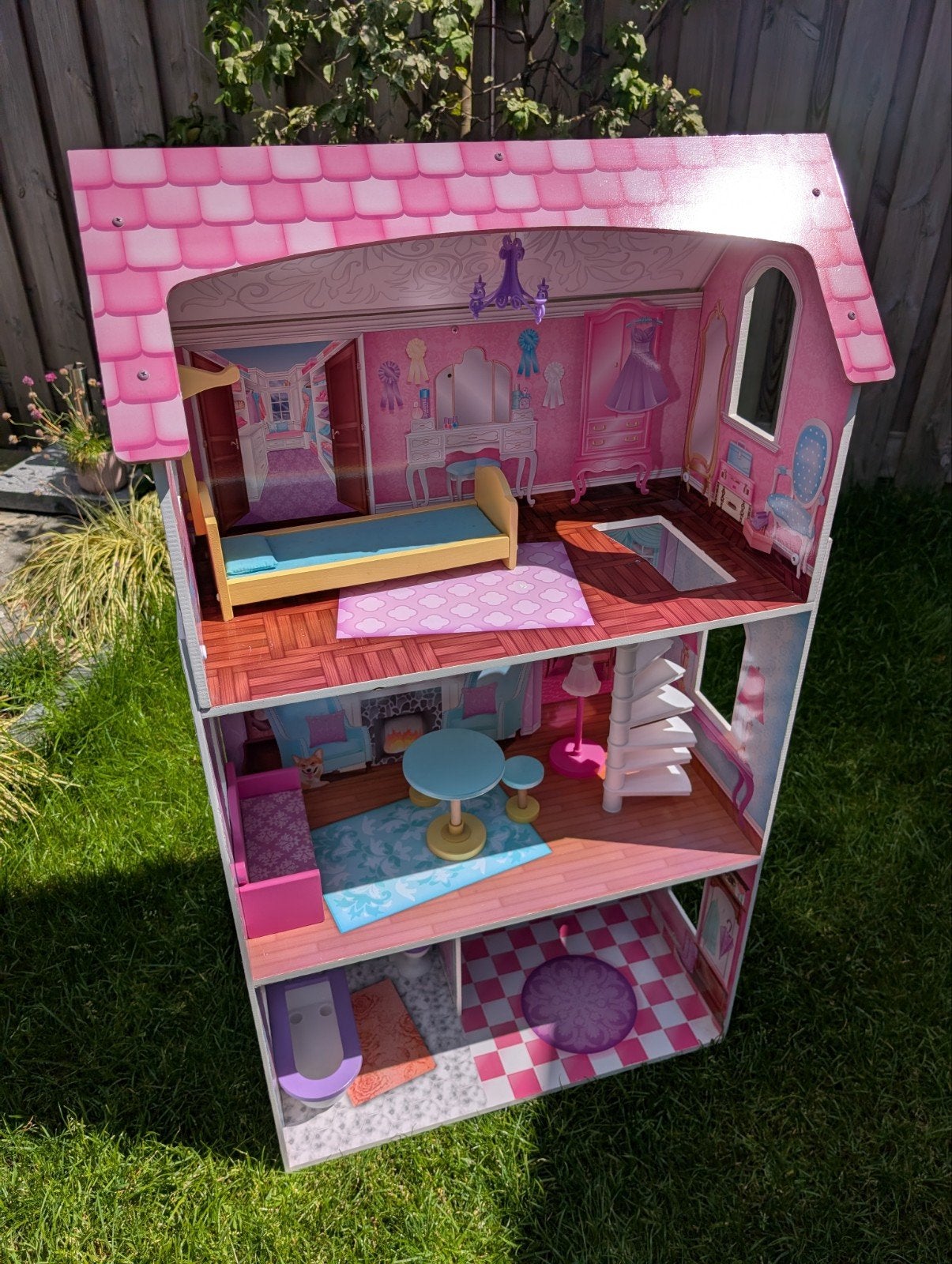 Groot KidKraft Poppenhuis met Meubels - Zo goed als nieuw, Kinderen en Baby's, Speelgoed | Poppenhuizen, Zo goed als nieuw, Poppenhuis