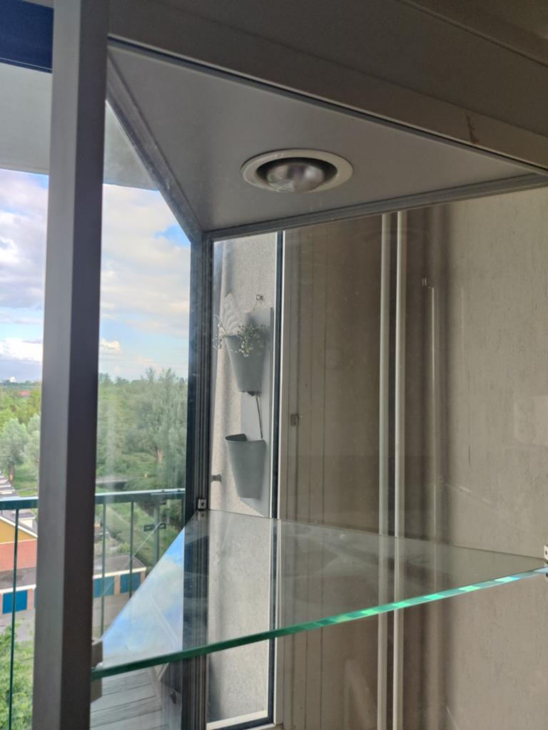 Glazen vitrinekasten 4x, Huis en Inrichting, Ophalen, Minder dan 50 cm, Glas, Minder dan 25 cm