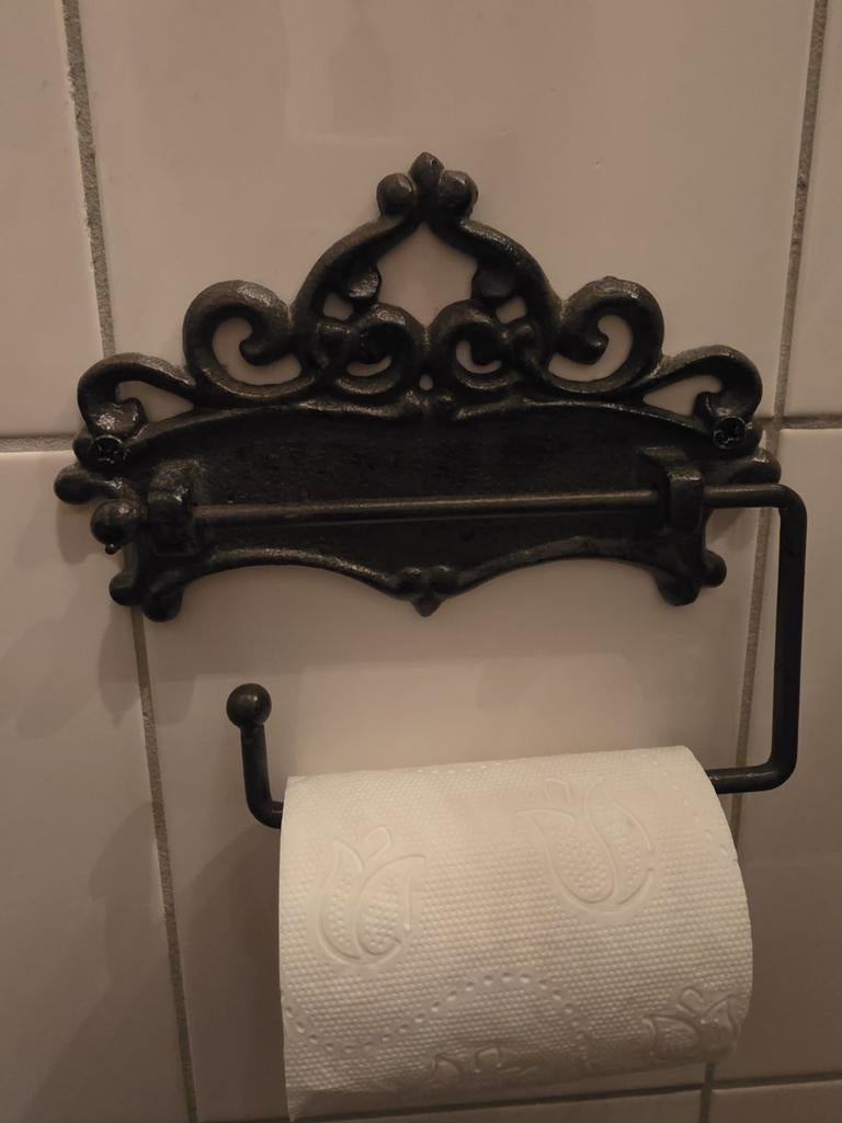 Toiletrolhouder , brocante., Ophalen of Verzenden, Wit