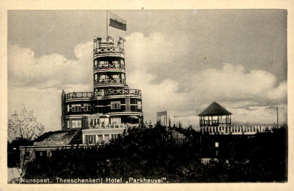 Nunspeet Theeschenkerij Hotel Parkheuvel # 785, Verzamelen, Ophalen of Verzenden, 1920 tot 1940, Gelopen, Gelderland