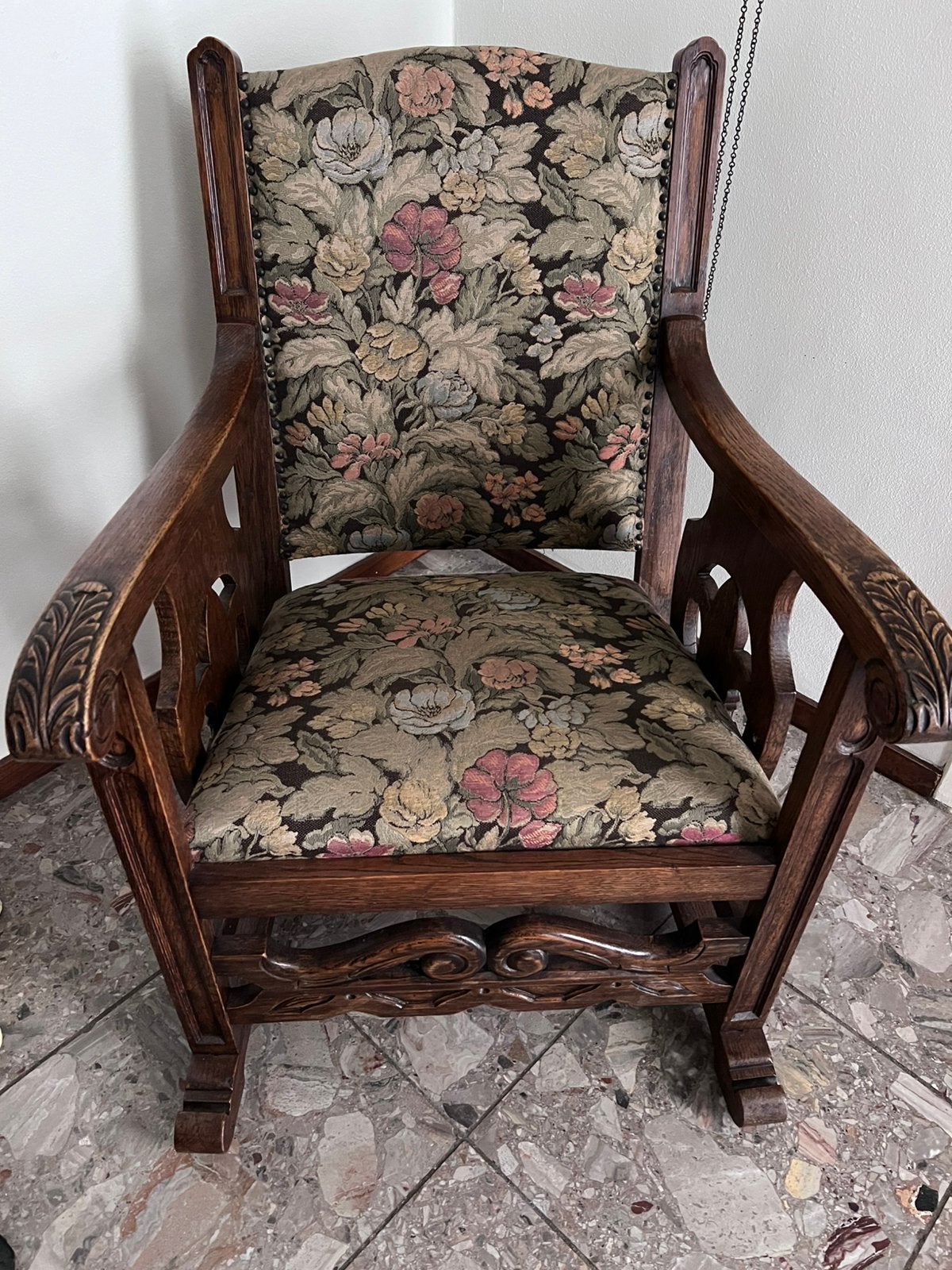 Mooie antieke stoel met originele bekleding, Antiek en Kunst, Ophalen