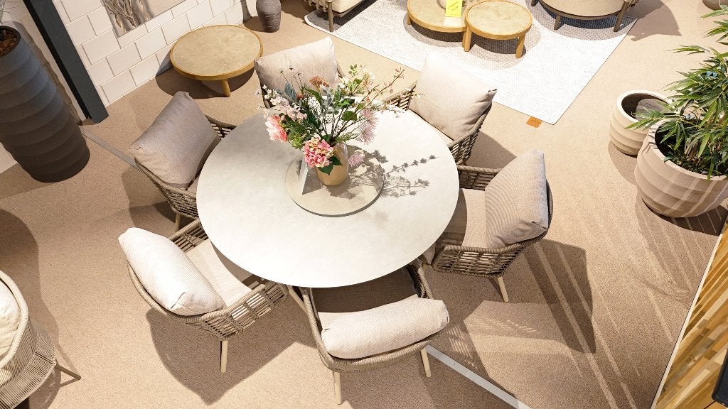 Puglia Low Diningset 4 Seasons outdoor, Tuin en Terras, Ophalen of Verzenden, Nieuw
