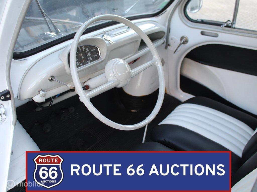 Renault 4CV Cabriolet | 1960 | Route 66 Auctions, Auto's, Overige carrosserieën, Renault, Zwart, Bedrijf