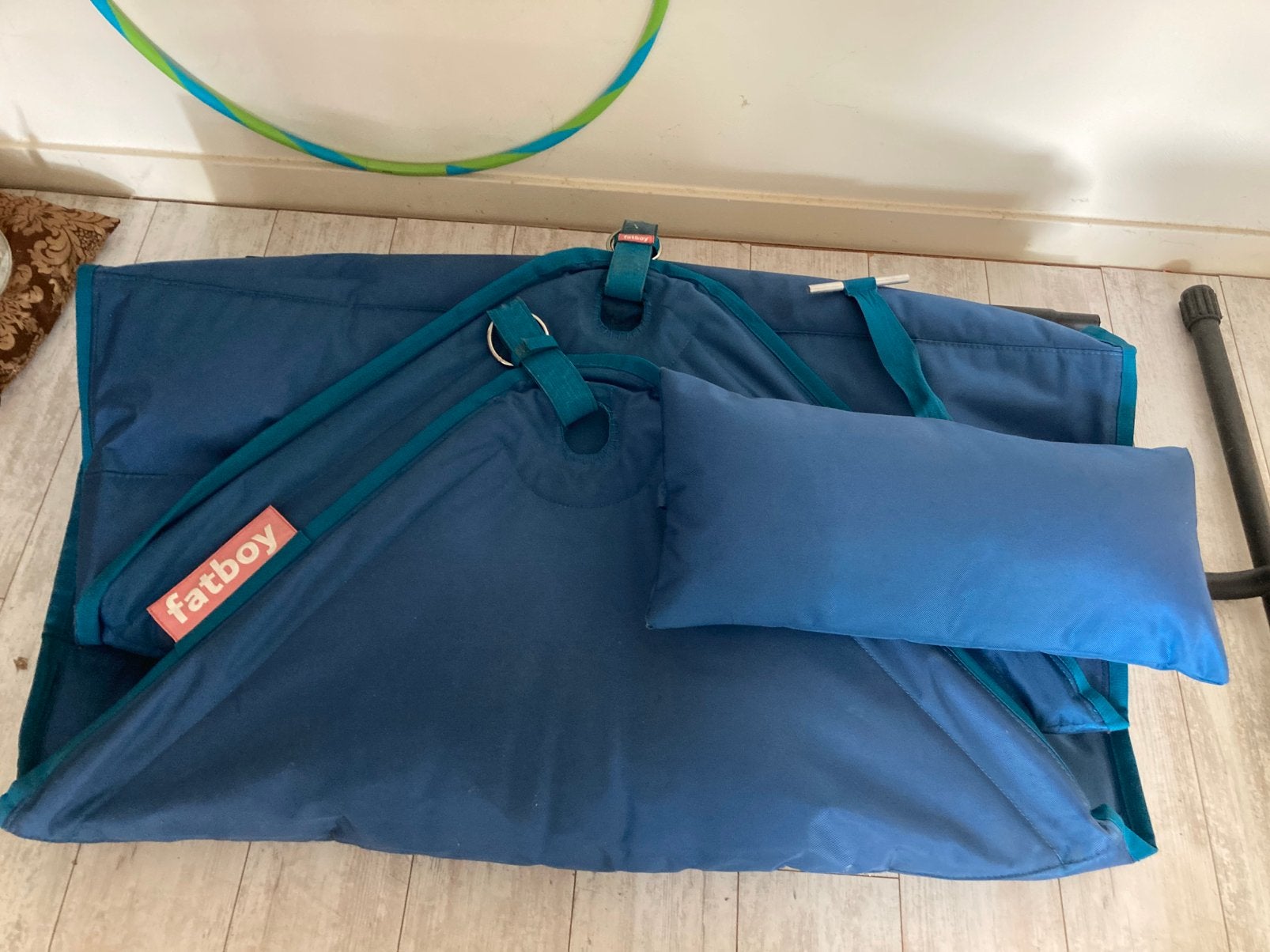 Fatboy hangmat blauw met extra kussen, Ophalen, Gebruikt