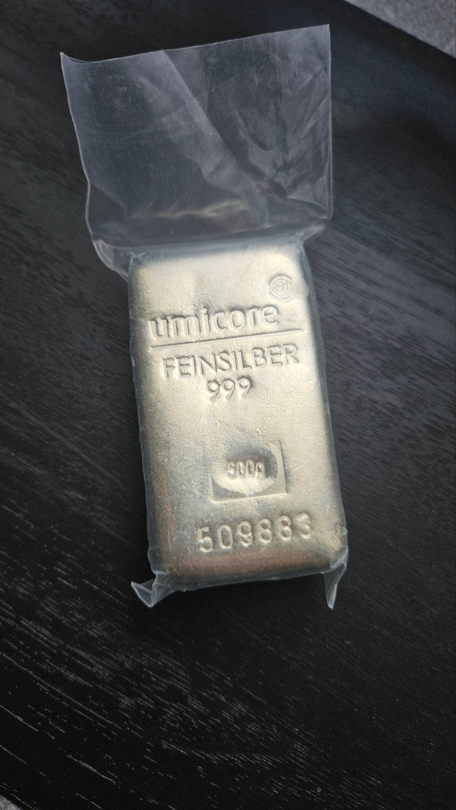 500 gram umicore in seal, Postzegels en Munten, Ophalen of Verzenden, Zilver
