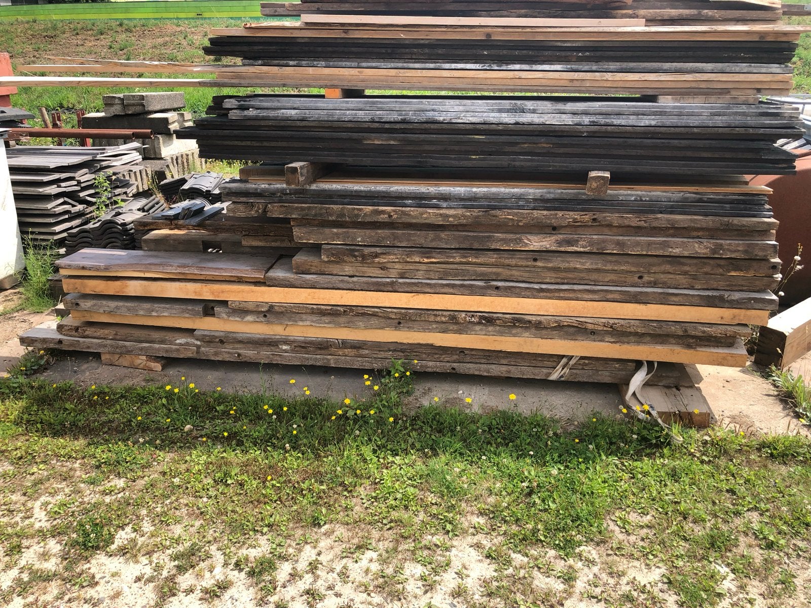 Partij Eiken planken, waaronder 36 Wagondelen, Ophalen, Gebruikt, Eiken, Plank
