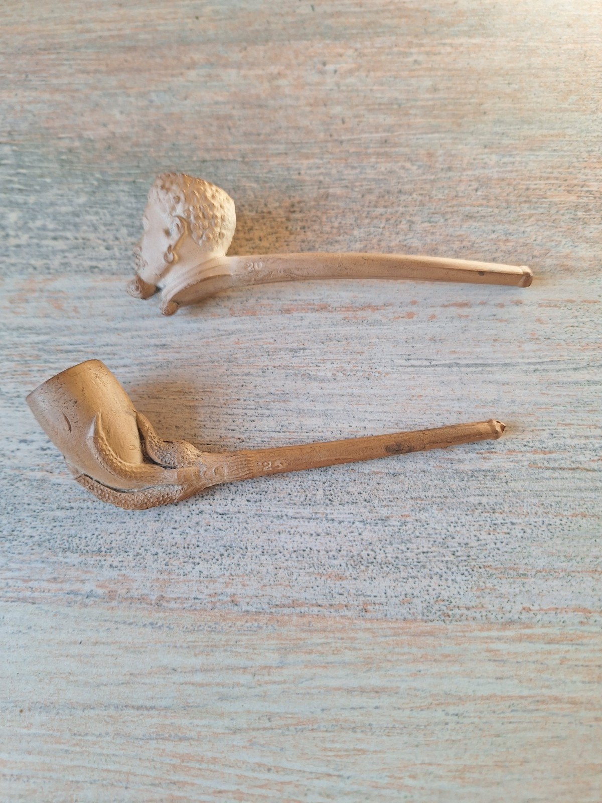 2 Klei pijpen - Unieke verzamelobjecten, Ophalen, Zo goed als nieuw, (Water)pijp
