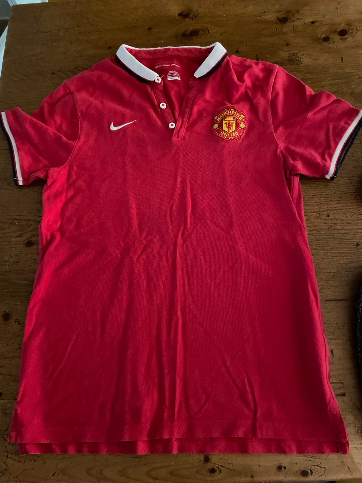 Nike Manchester United Polo Shirt - Maat M, Ophalen, Gedragen, Maat 48/50 (M), Rood