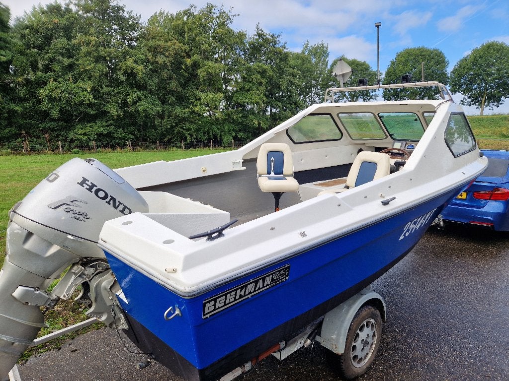 Beekman 520 visboot met Honda 50 pk 4-takt en trailer, Ophalen, Gebruikt, Met afstandsbediening, 5 m