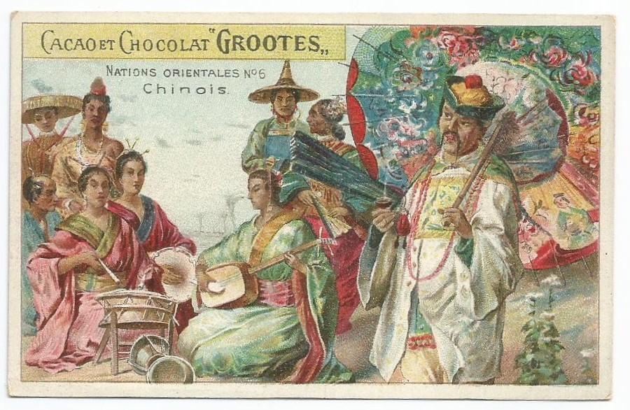 Reclame chromo Nations Orientales nr 6 Grootes cacao, Ophalen of Verzenden, Gebruikt, Overige typen