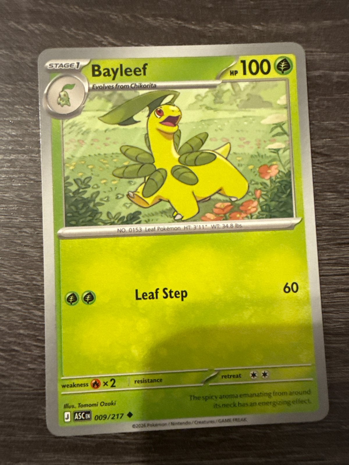 Pokémon Kaart: Bayleef (009/217) - Zo goed als nieuw, Ophalen of Verzenden, Zo goed als nieuw, Losse kaart