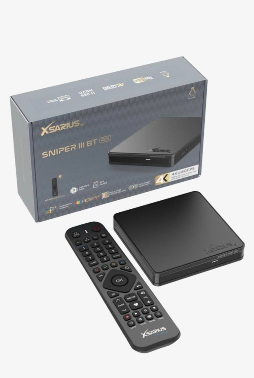 Xsarius Sniper III BT 4K UHD Media Speler, Audio, Tv en Foto, Mediaspelers, Ophalen of Verzenden, Nieuw, HDMI, Zonder harde schijf