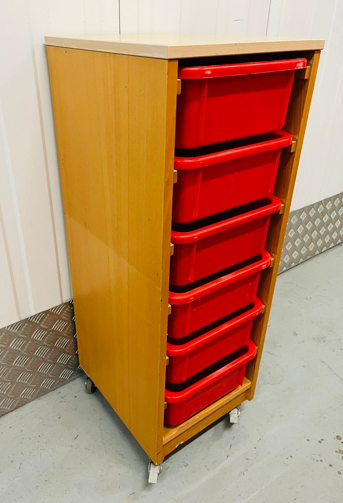 Vintage schoolkast bakkenkast knutselkast ladekast atelier, Ophalen, Gebruikt, Minder dan 50 cm, 90 tot 105 cm