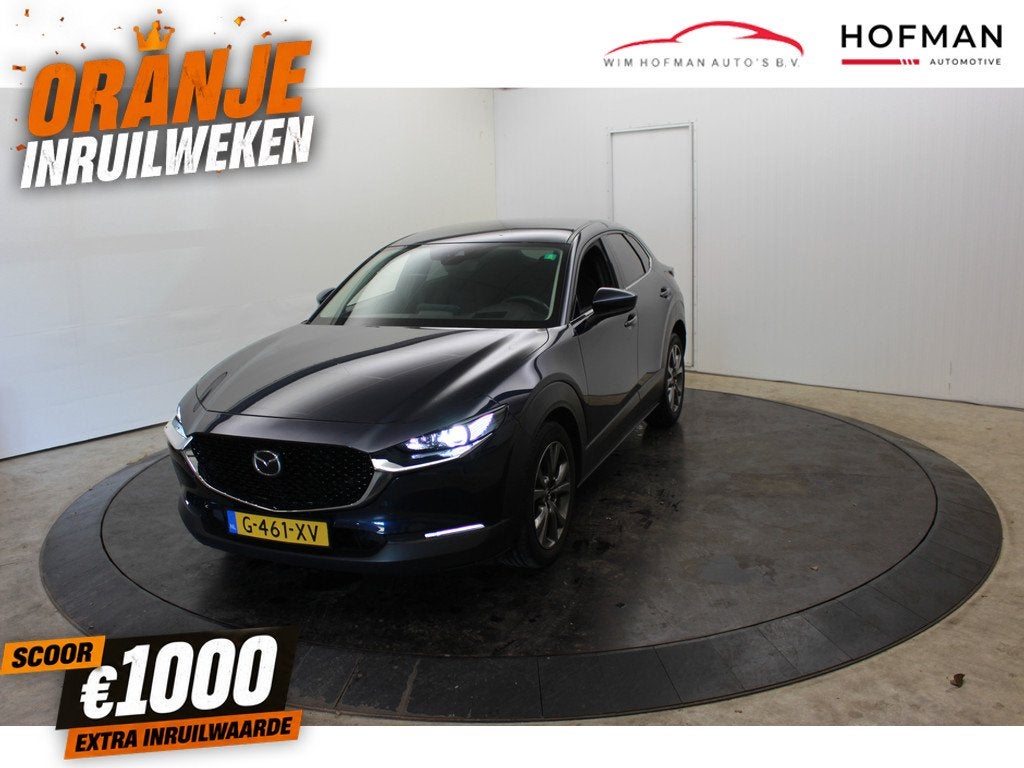 Mazda CX-30 2.0 e-SkyActiv-X M Hybrid Luxury Cam Leer EL aKl, Auto's, Mazda, Gebruikt, 4 cilinders, 19 km/l, Onderhoudsboekje