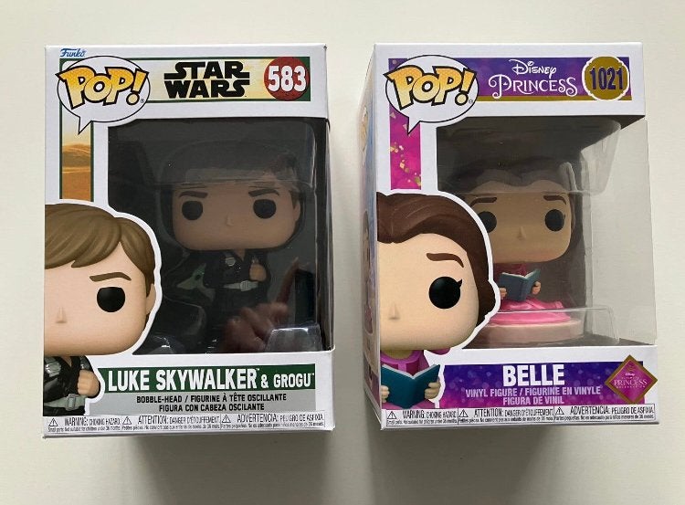 Funko Pop! Star Wars Luke & Grogu en Disney Belle, Verzenden, Zo goed als nieuw