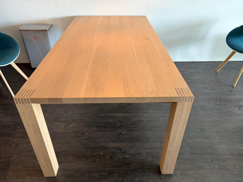 Eettafel 200 x 100 cm Pilat & Pilat Dorus - massief eiken, Ophalen, Gebruikt, 100 tot 150 cm, Eikenhout