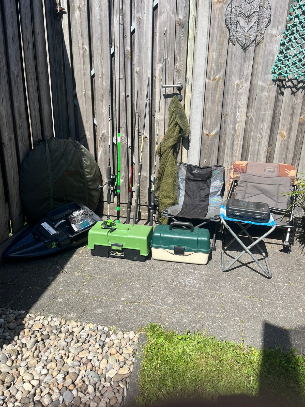Karper spullen met voerboot en tent !!, Ophalen, Gebruikt, Complete set