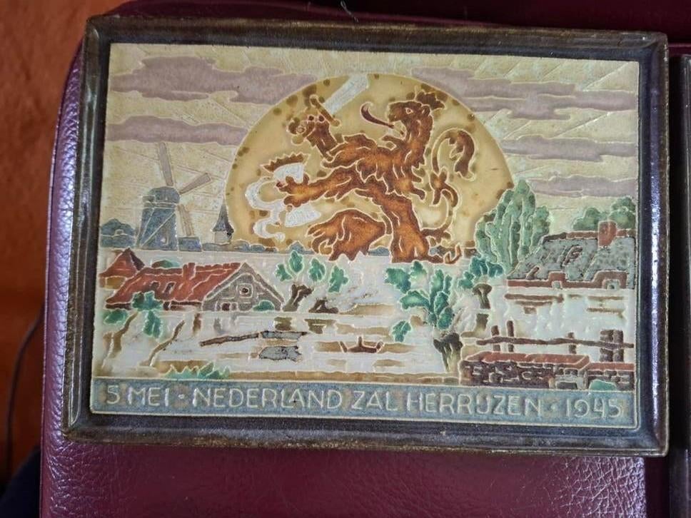 6 Delfts Porceleinen Cloisonné tegels. 1 koop, Ophalen of Verzenden
