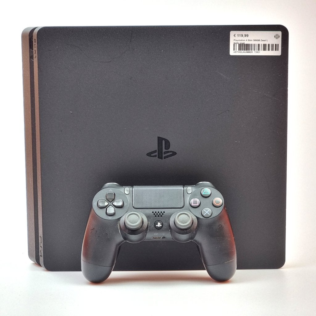 Playstation 4 Slim 500GB Zwart | Nette staat, Spelcomputers en Games, Spelcomputers | Sony PlayStation 4, Sony, Zo goed als nieuw