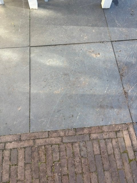 Grijze leistenen tuintegel, Ophalen, Gebruikt, Terrastegels, Natuursteen