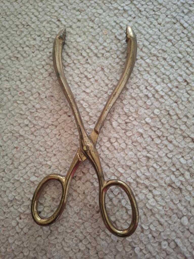 Vintage gouden suikertang, Antiek en Kunst, Antiek | Bestek, Ophalen of Verzenden