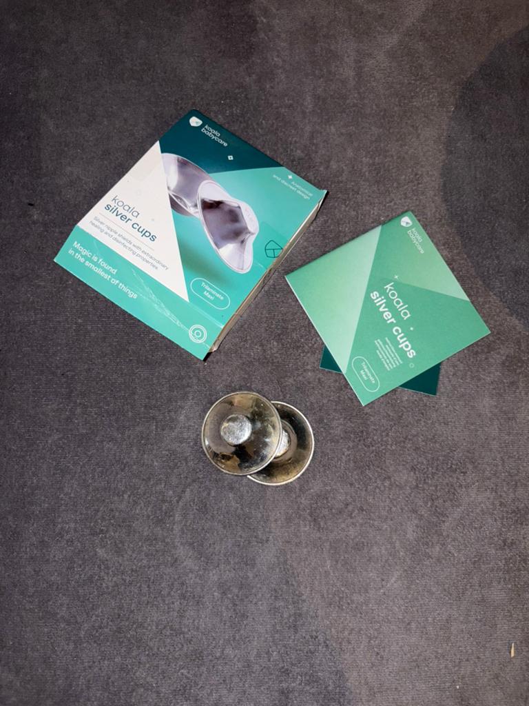 Koala Babycare Silver Cups - Zilveren tepelhoedjes, Ophalen, Gebruikt