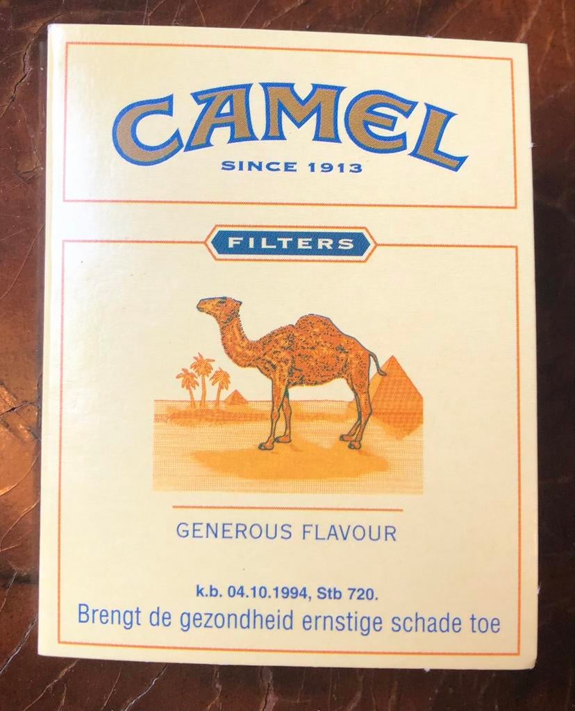 Vintage Camel Filters luciferdoosje - Generous Flavour, Ophalen of Verzenden, Zo goed als nieuw, Luciferdoosjes of -merken