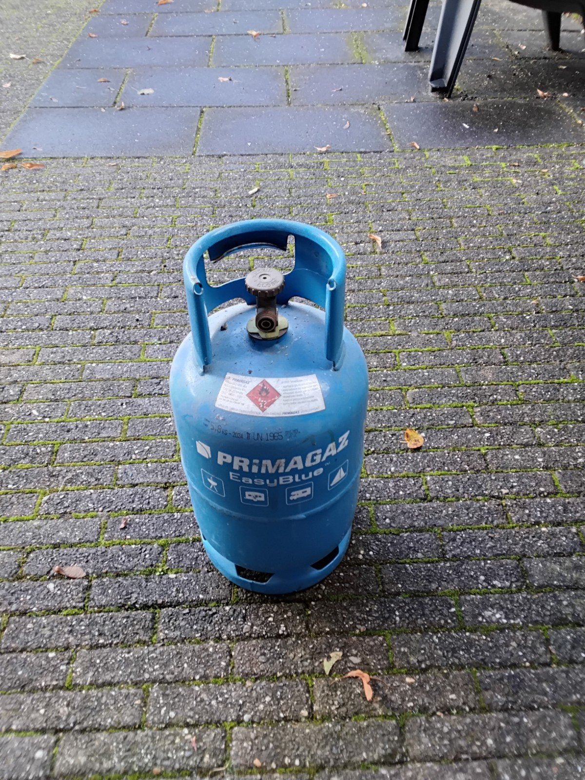 EasyBlue gasfles, Ophalen, Gebruikt