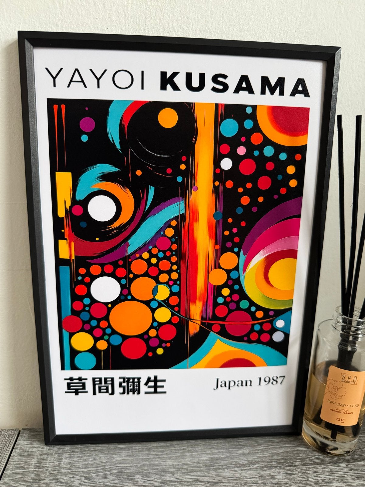Yayoi Kusama Poster 21x30cm ingelijst, Rechthoekig Staand, Met lijst, A4 of kleiner, Nieuw