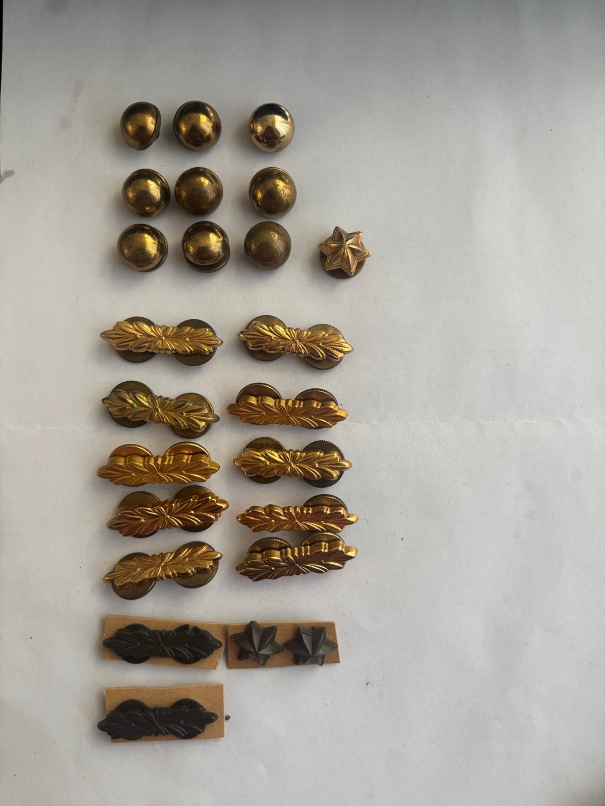 Lot Nederlandse rangen gedekt en DT, Ophalen of Verzenden, Landmacht, Nederland, Embleem of Badge
