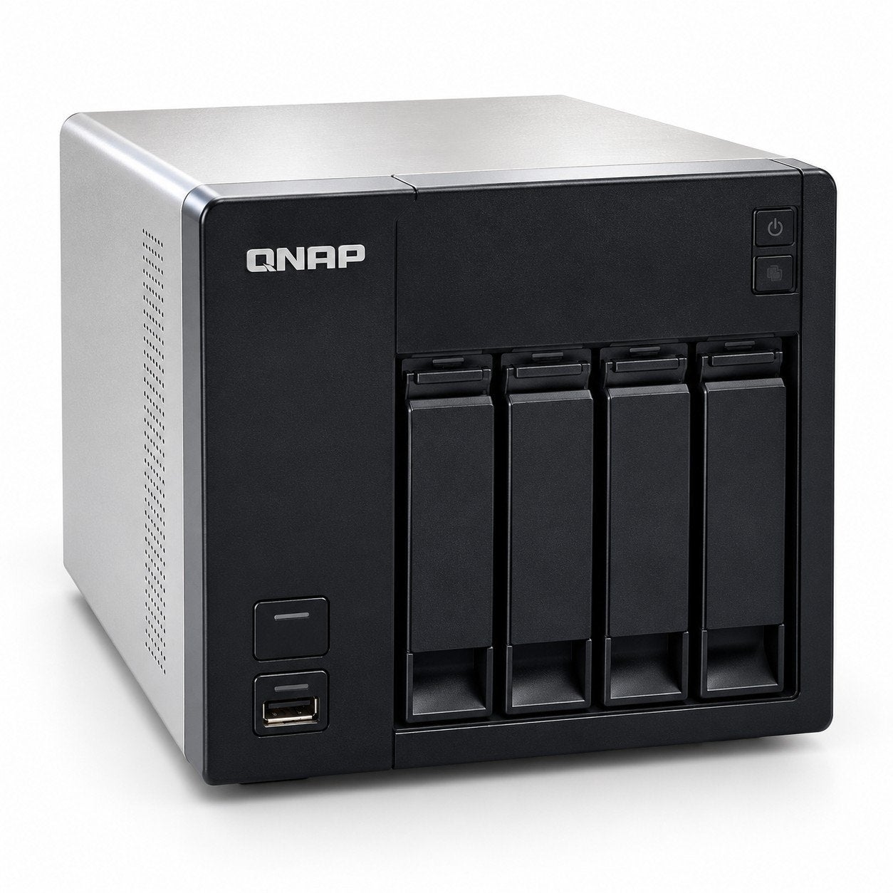 QNAP TS-419P II NAS-server – 4 bays – € 65,-, Ophalen of Verzenden, Zo goed als nieuw