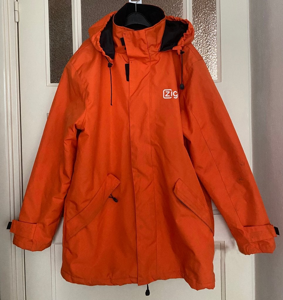 Heren oranje jas van Kariban, maat L, Oranje, Ophalen of Verzenden, Gedragen, Kariban