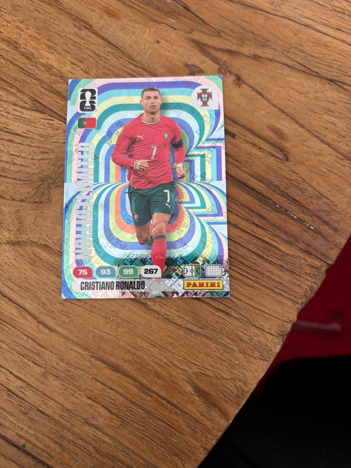 Cristiano Ronaldo limited edion panini adrenalyn kaart, Ophalen of Verzenden, Zo goed als nieuw, Plaatje