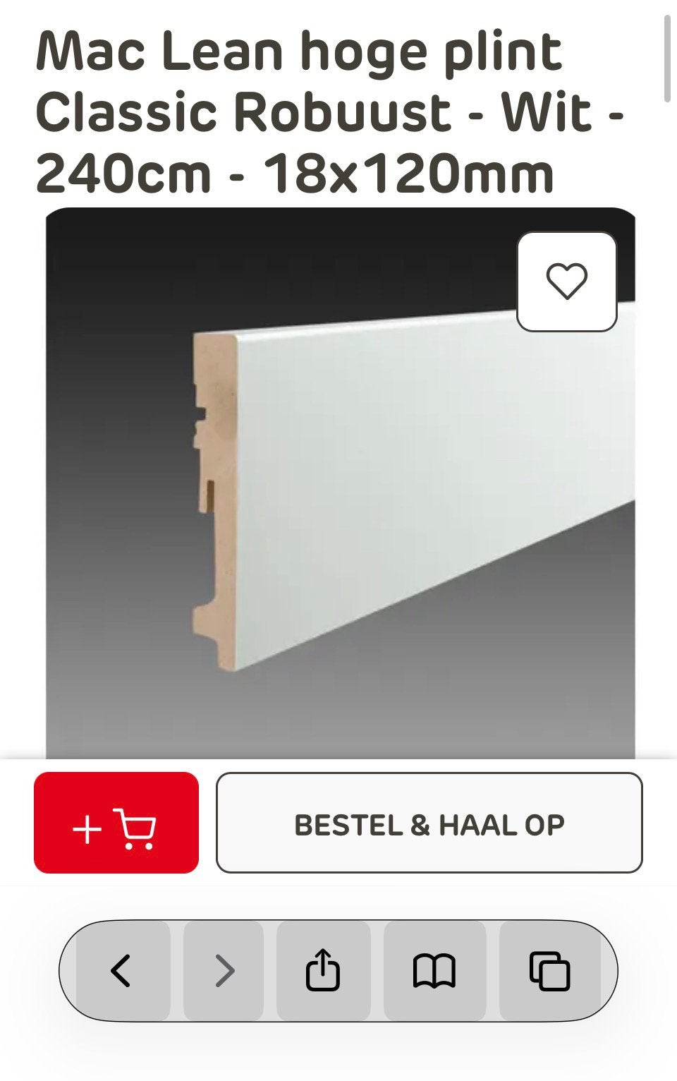 direct meenemen. MacLean plinten van Praxis 70x18x240 nieuw, Ophalen, Nieuw, Mdf, 200 tot 250 cm