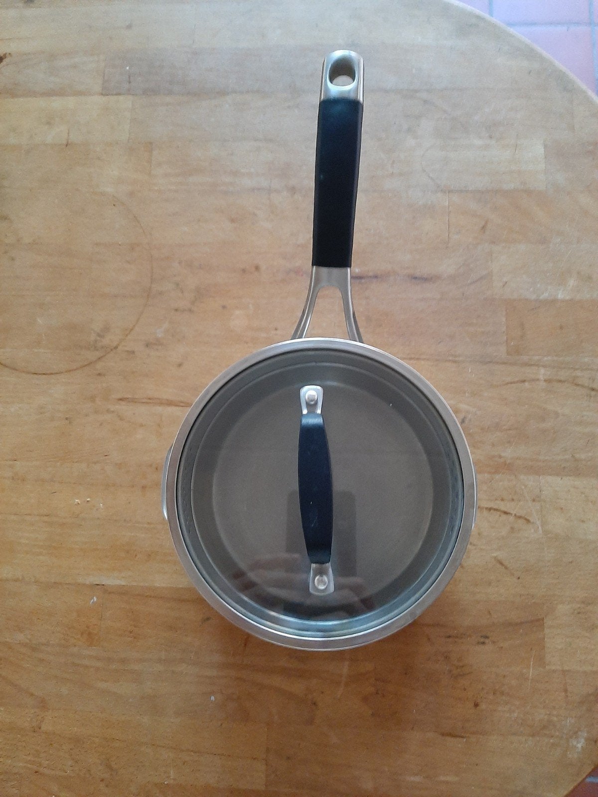 Mooie steelpan (2-zijdige) met deksel, HEMA, Ophalen of Verzenden, Rvs, Pannenset