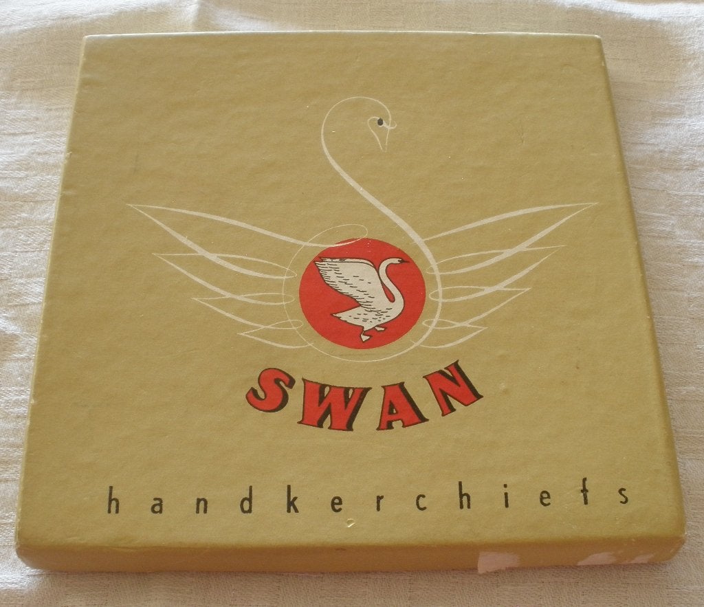 Vintage doosje Swan Dames zakdoekjes / nr. 7, Ophalen of Verzenden