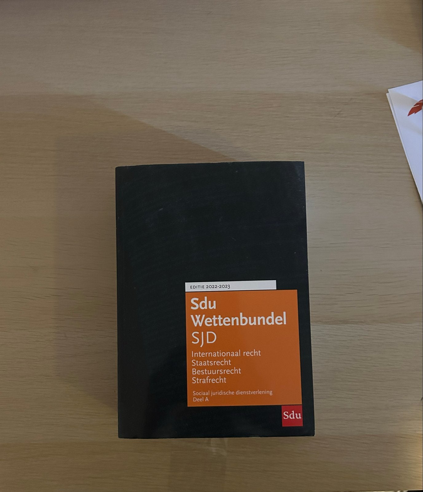Sdu Wettenbundel SJD Deel A - Editie 2022-2023, Ophalen of Verzenden, Gamma, Zo goed als nieuw, HBO