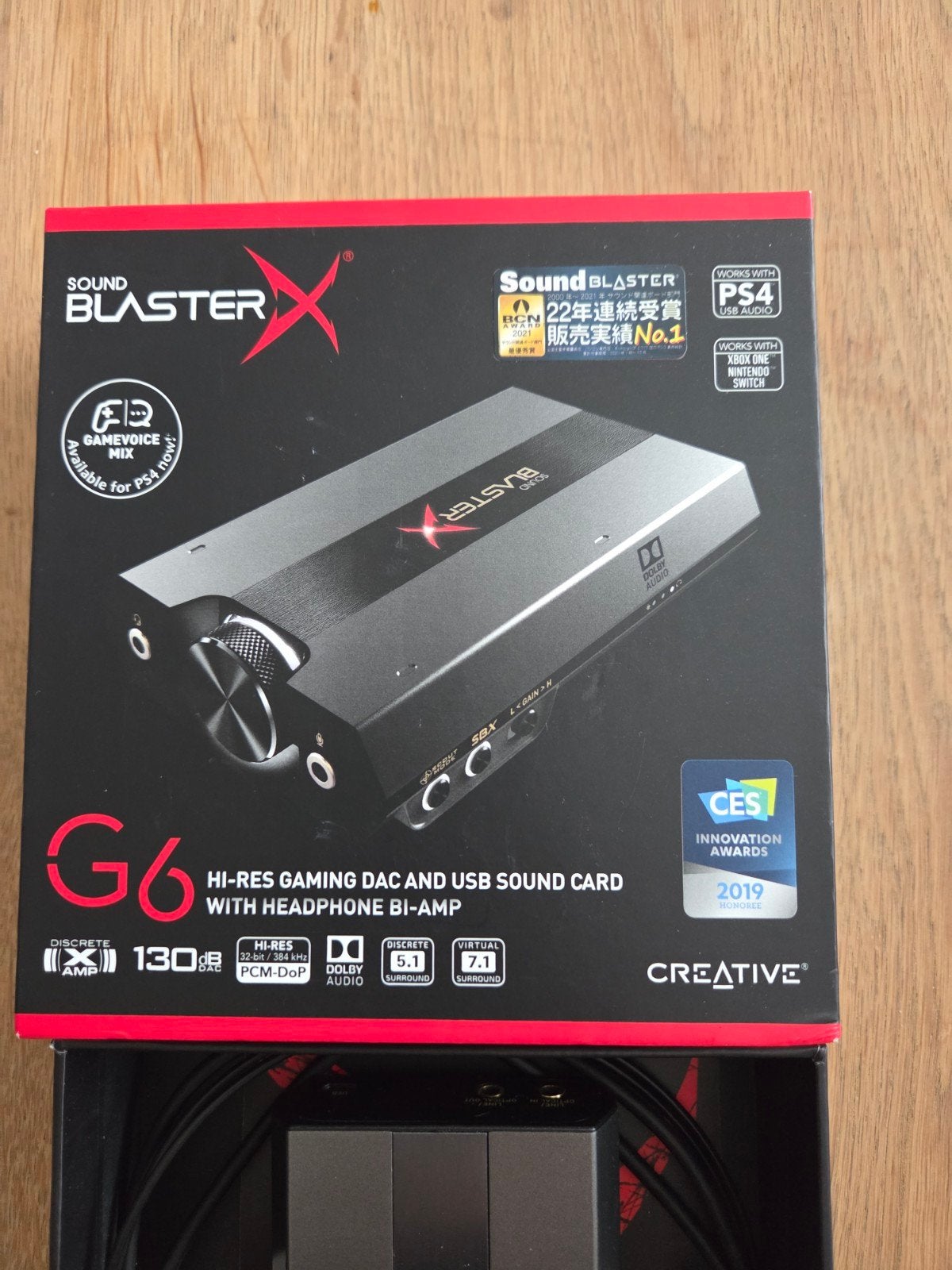 Sound BlasterX G6 Hi-Res Gaming DAC en USB Soundkaart, Nieuw, PC, Overige typen, Overige merken