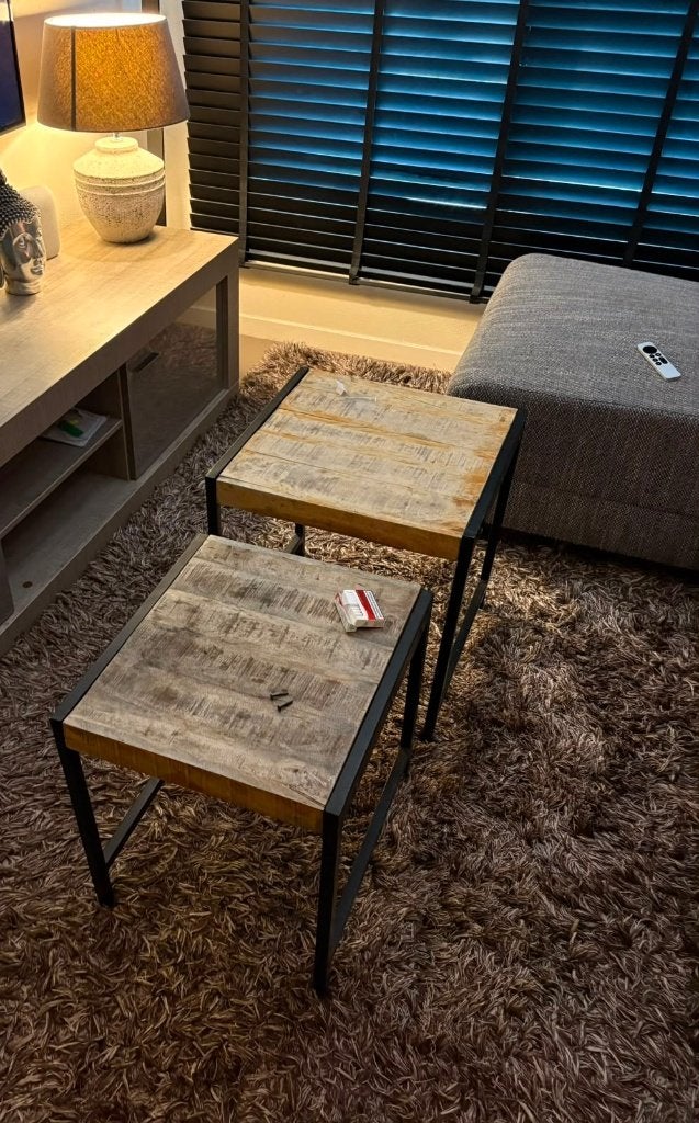 Salon tafel set van 2, Ophalen, Rond, 50 tot 100 cm, 50 tot 100 cm
