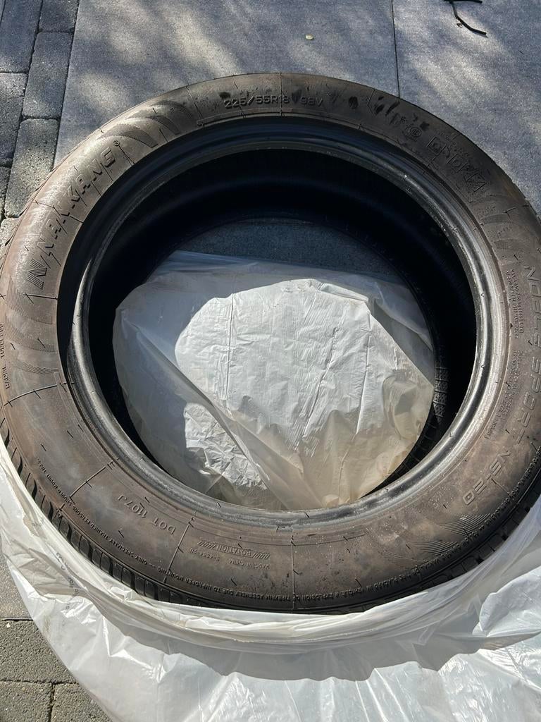 4 zomerbanden 225/55R18 voor maar EUR 55,-, 18 inch, Ophalen of Verzenden, Band(en), Zomerbanden