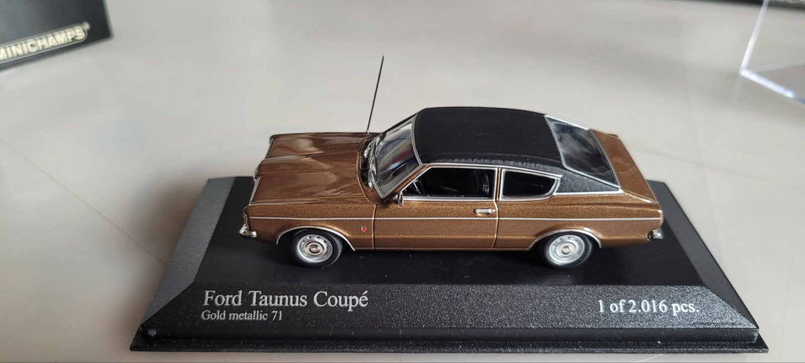 Minichamps 1970 Ford Taunus GXL coupe, Ophalen of Verzenden, Zo goed als nieuw, Auto, MiniChamps