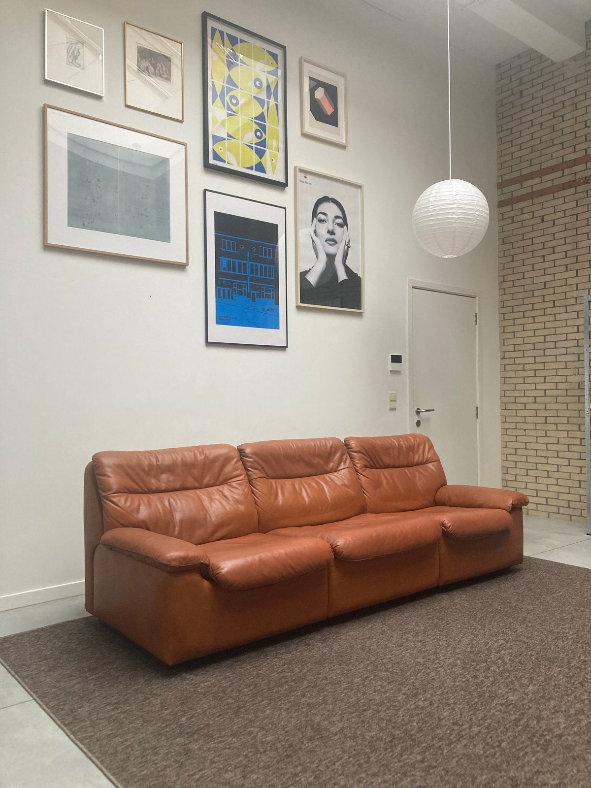 De Sede DS-66 Driezitsbank in Cognac Leer - Vintage Design, Ophalen, Gebruikt, Driepersoons, 200 tot 250 cm