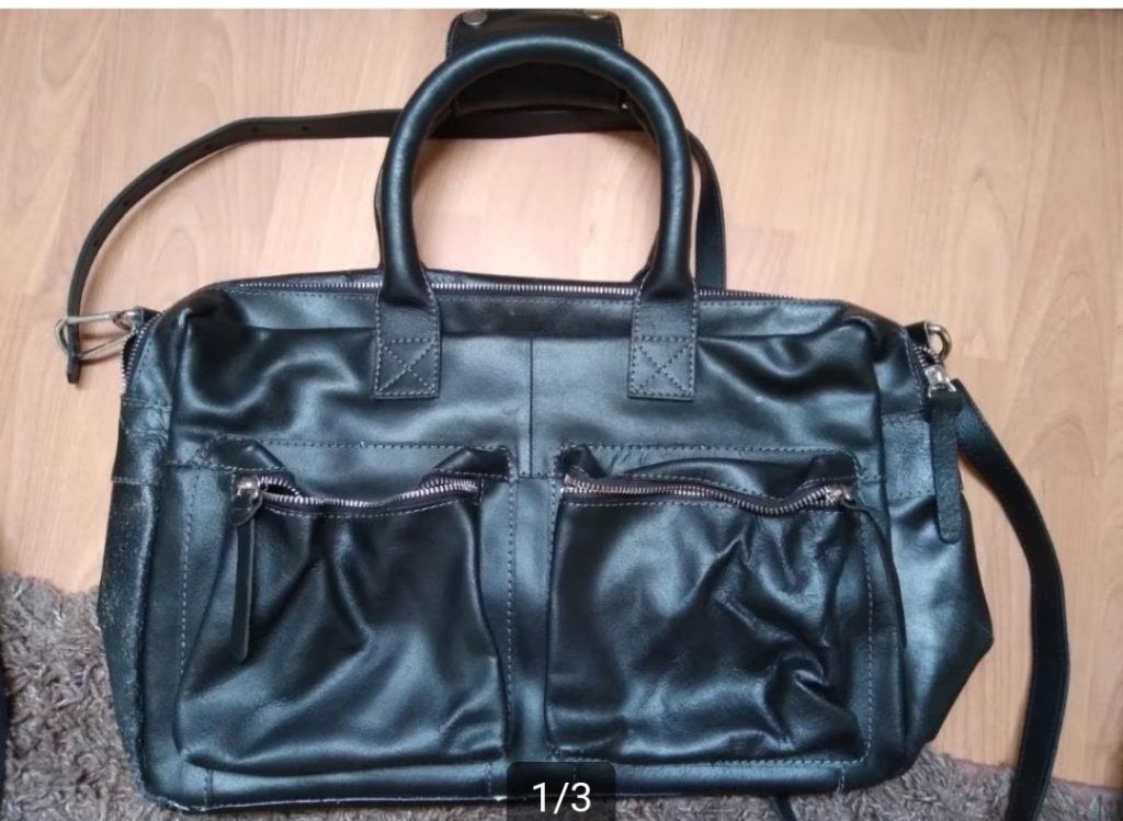 Cowboysbag model, unisex, 15 euro, leer, zgan, Zwart, Zo goed als nieuw, Leer, Ophalen