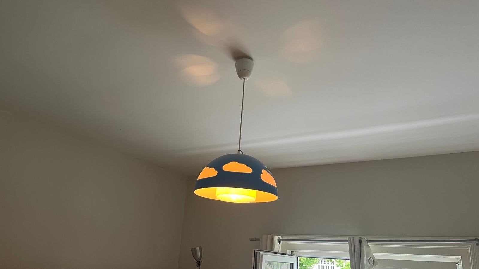 Hanglamp met wolken voor kinderkamer, Ophalen, Gebruikt, Metaal, E27 (groot)