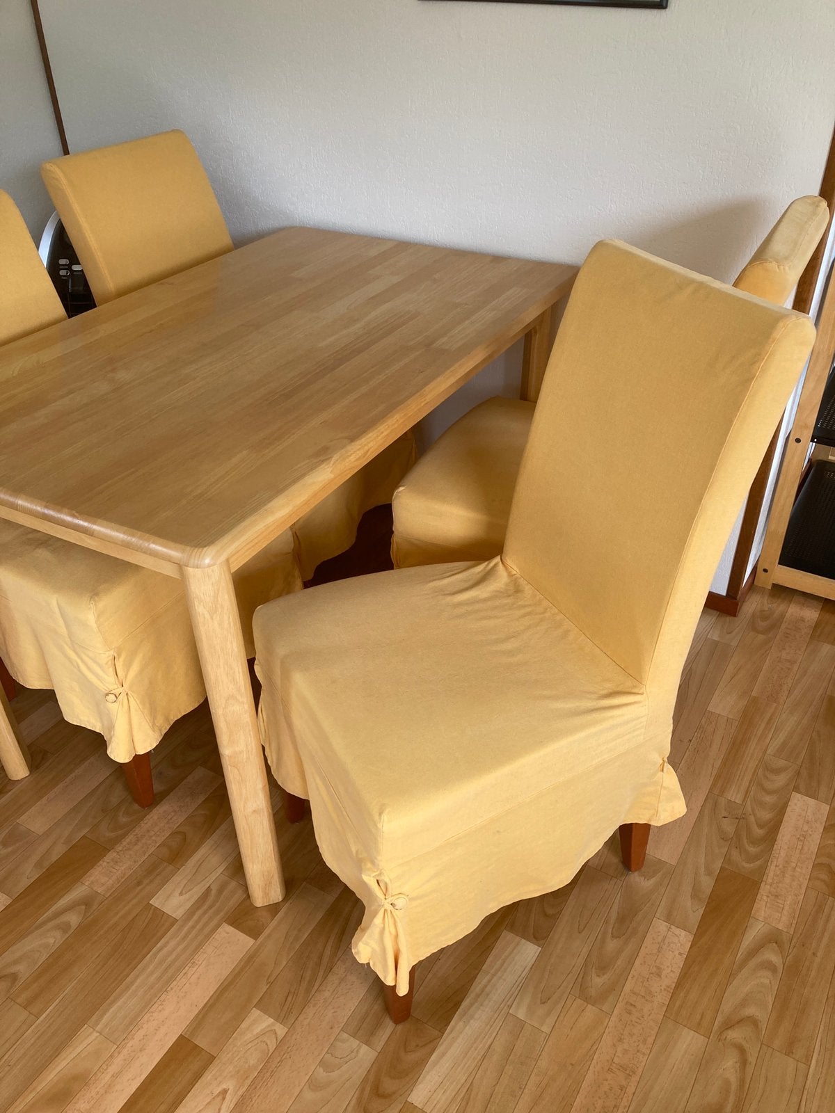 4 gratis eetkamerstoelen met bekleding, Huis en Inrichting, Stoelen, Ophalen, Gebruikt, Overige kleuren, Vier